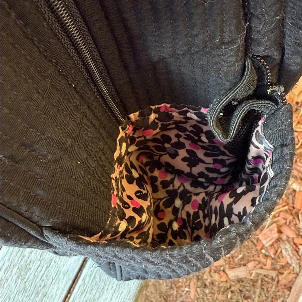 Vera Bradley Black Quilted Campus Backpack~pls read!